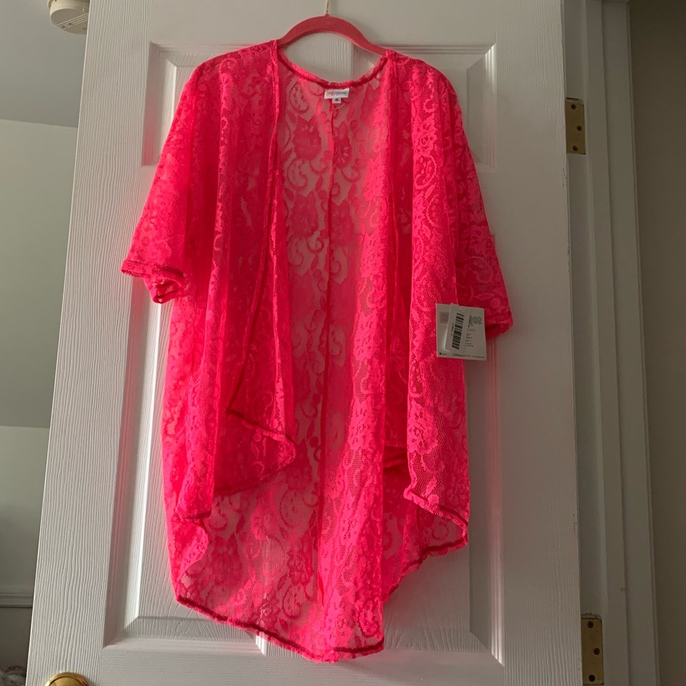 NWT Hot Pink Lace LuLuRoe Lindsay size S